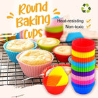 🧁 Reusable Silicone Baking Cups for Home Baking（10PCS）