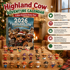 🐂🎄 2026 Highland Cow 24‑Day Christmas Advent Calendar Collectible Figurines