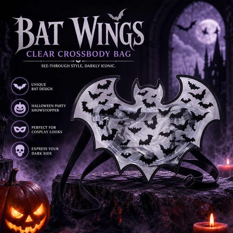 Spooky Chic Bat Wing Handbag - Perfect Halloween & Goth Accessory 🦇