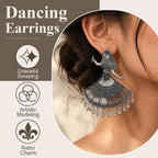 💃 Dancing Earrings – Artistic Dancer Silhouette Dangle Jewelry With Moving Drop Details