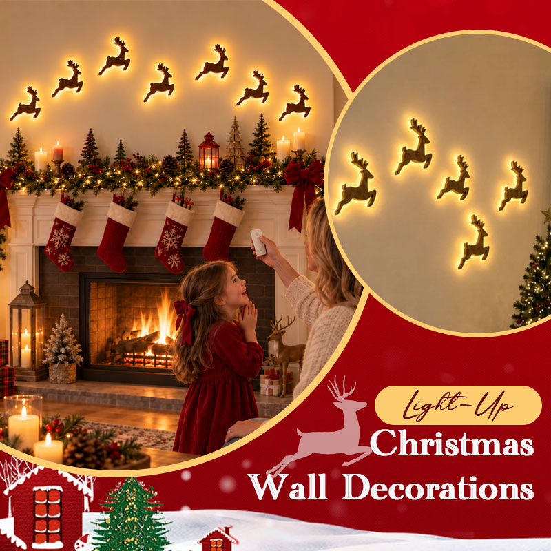 🦌 LED Reindeer Wall Decorations – Day‑Night Glowing Christmas Wall Accent For Your Home