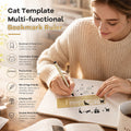 Cat Template Multi-functional Bookmark Ruler📚✨