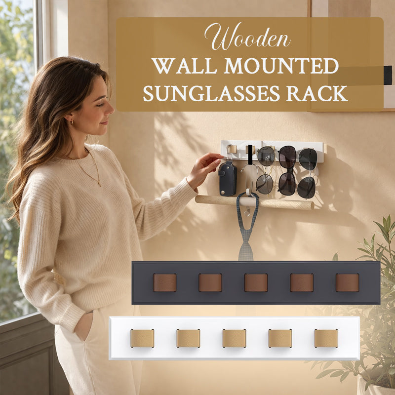 🔥LAST DAY 50% OFF-🕶️ Wooden Sunglasses Wall Holder