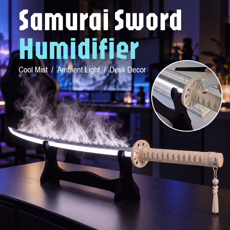 ⚔️ Samurai Sword Humidifier – Cool Anime Desk Decor Mist Maker!