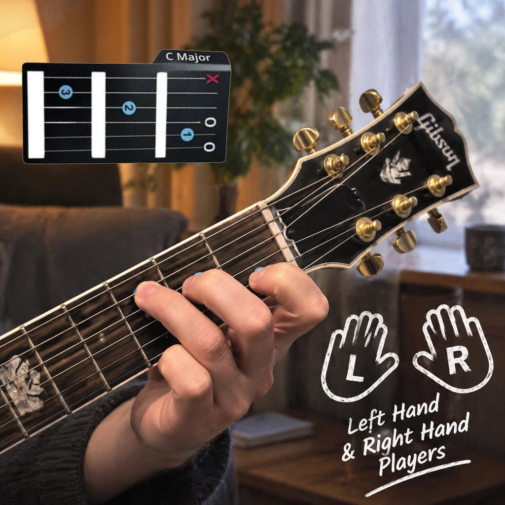 🎸 Guitar Chord Cards for Beginners –   For Right & Left-Handed Players ✨ (15Pcs )