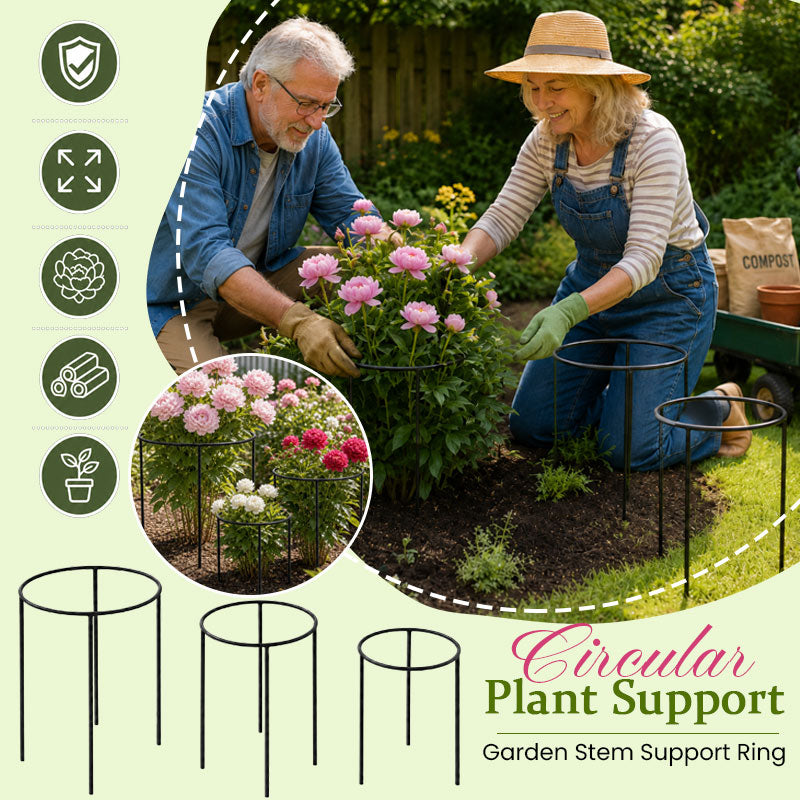 🌸🌿Round Plant Support Frame – Garden Stem Support Ring