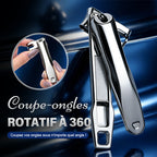 💅360-degree rotating multi-purpose stainless steel nail clippers