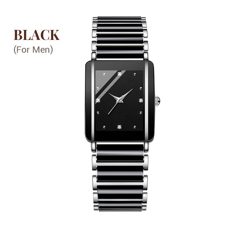 ⌚ Elegant Ceramic Band Watch — 3ATM Water Resistant, Quartz, Gift Box Included