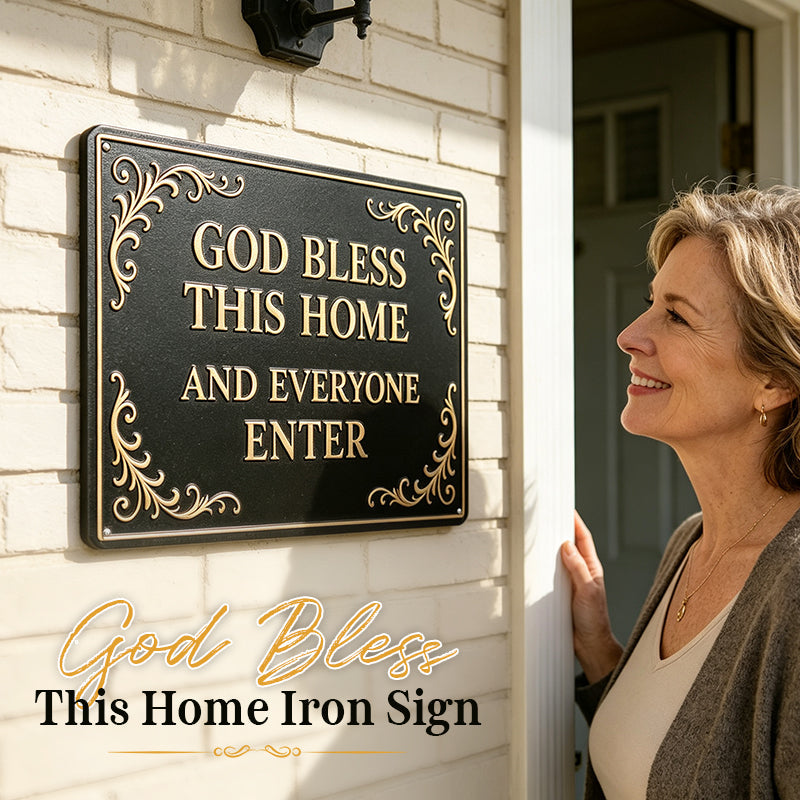 God Bless This Home Iron Sign🏡🙏
