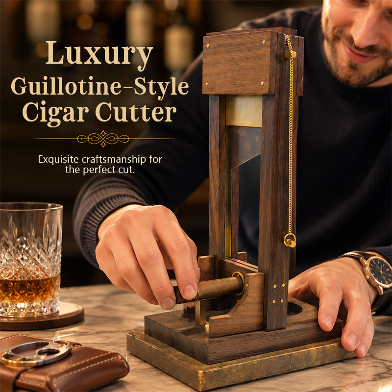🎩Luxury Desktop Cigar Cutter | Unique Guillotine Style Trimmer