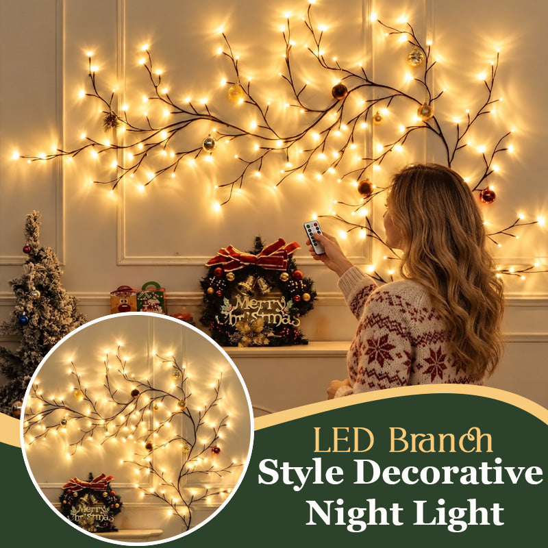 ✨ LED Branch Wall Light – Flexible Bendable Vine Light with 8 Light Modes for Christmas Decor