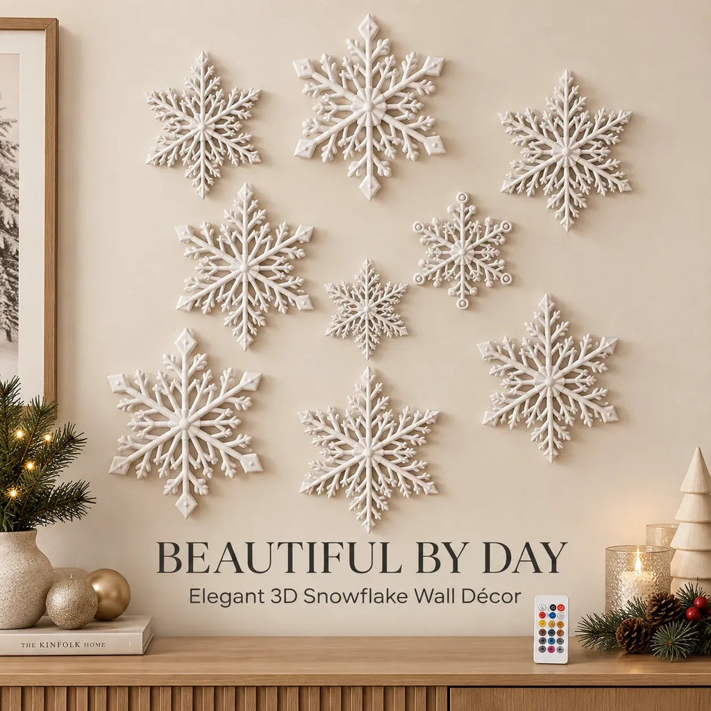 ⏳ Last Day 49% OFF – ❄️ LED Snowflake Wall Lights ✨