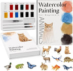 ✍️Beginner Watercolor Paint Set🎨Watercolor Animal Workbook