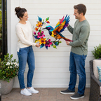 ✨Hummingbird Bloom Metal Wall Art