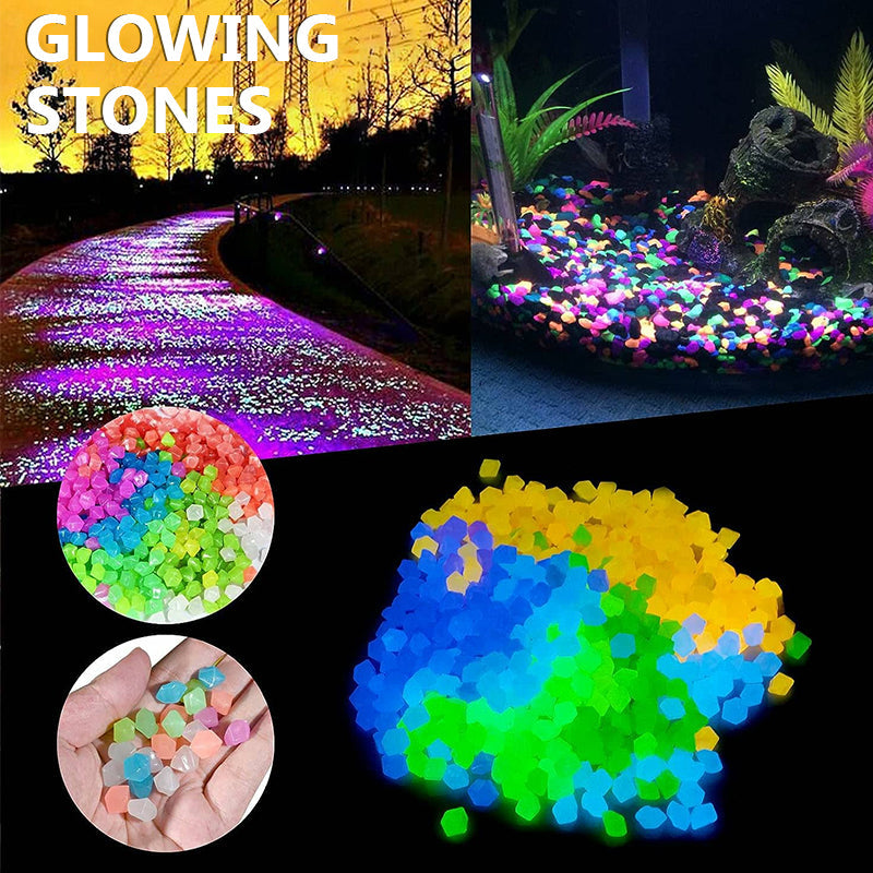 💥Glow-in-the-dark Rocks: illuminate your exterior with an enchanting glow!