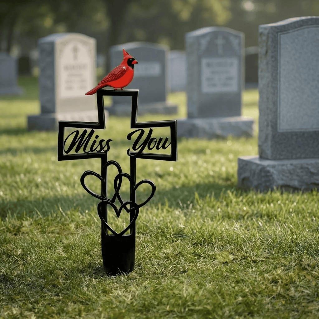 🐦LAST DAY SALE -💖Metal Cemetery Memorial Plaque for Remembrance✝️