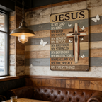 Jesus Is My God King Everything – Vintage Tin Sign Religious Metal Wall Art