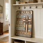 Jesus Is My God King Everything – Vintage Tin Sign Religious Metal Wall Art