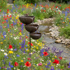 🌧️ Self-filling bird bath using rainwater 🐦 Weatherproof, for outdoor gardens