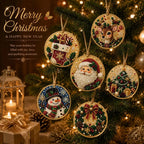 💎 DIY Christmas Diamond Painting Ornament Kit – Sparkly 5D Gem Tree Decor for Family Craft Night