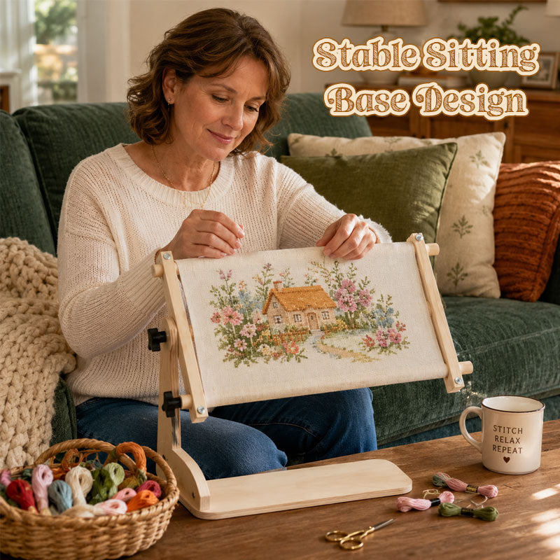 🧵Adjustable Tabletop Embroidery Stand – Cross Stitch Frame Holder