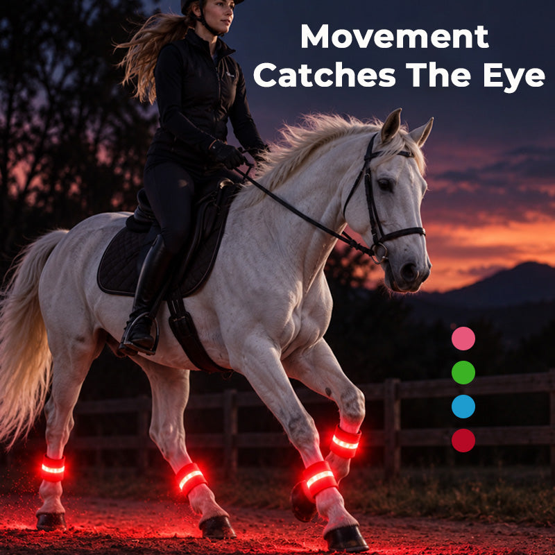 🐎 LED Horse Leg Bands | Evening Riding Safety Glow Vibe