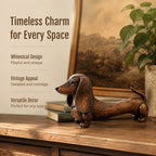 🐶 Dachshund Decor Figurine ✨ Charming Tabletop Accent for Shelves & Desks