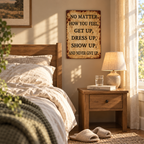 ⭐ Vintage‑Style Motivational Wall Sign – Bold Daily Encouragement For Your Workspace