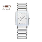 ⌚ Elegant Ceramic Band Watch — 3ATM Water Resistant, Quartz, Gift Box Included
