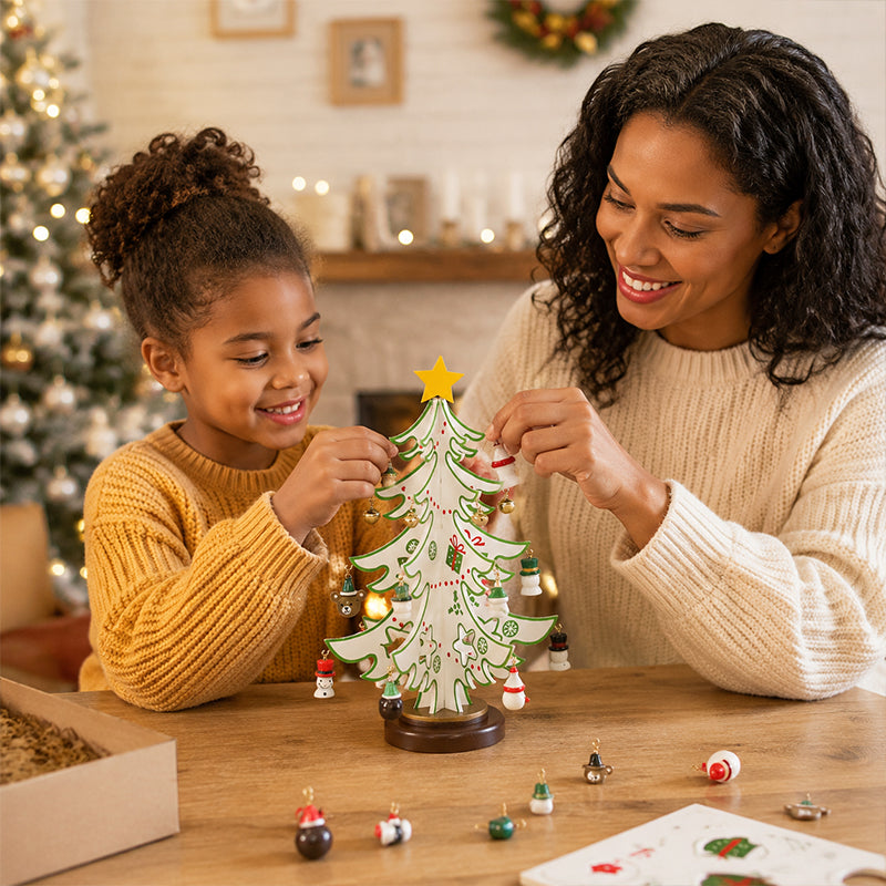 🎄Fun Family Christmas Craft | Put‑Together 3D Festive Table Accent For Cozy Holiday Vibes