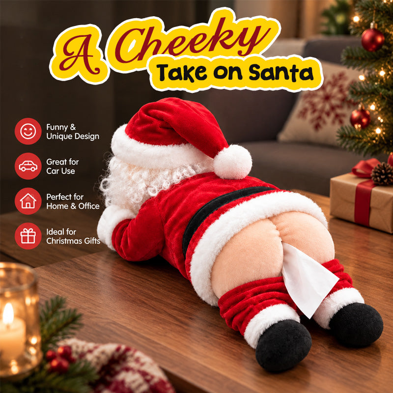 🎅 Cheeky Santa Tissue Holder – Hilarious Christmas Gag Accessory!