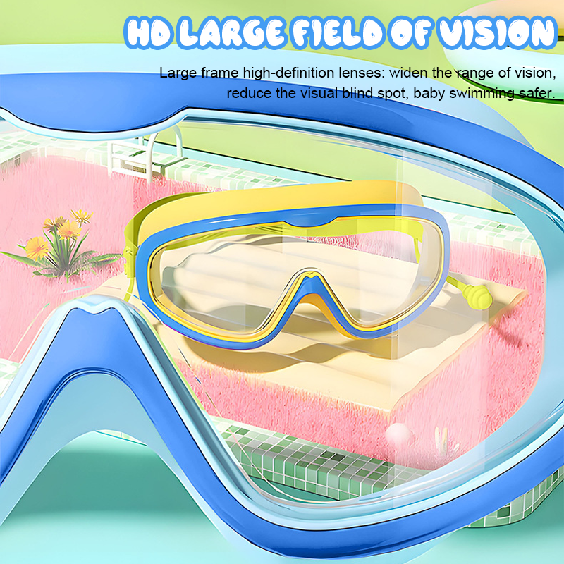 🏊‍♀️LIMITED TIME SALE 50% OFF🎁-HD children's large frame waterproof and anti-fog swimming goggles