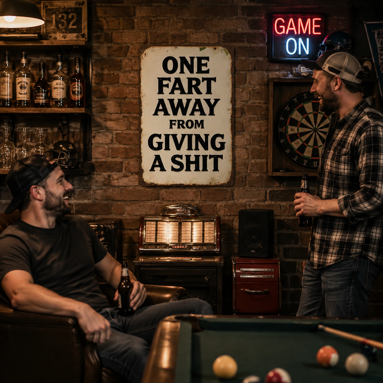 😆 Sarcastic Quote Vintage Metal Wall Sign, Funny Cheeky Wall Decor for Man Cave Garage Bar
