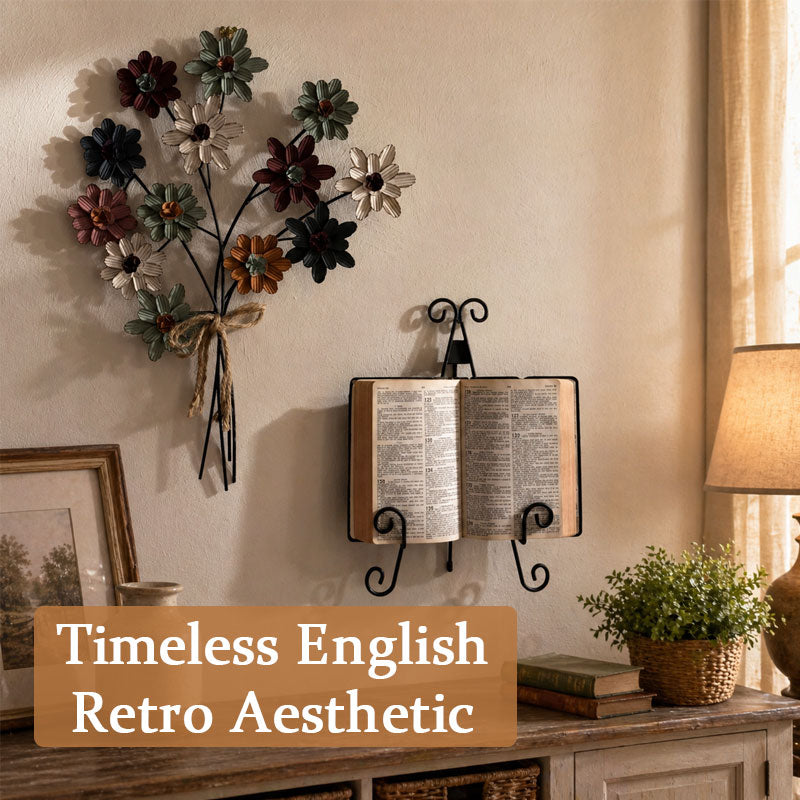 Vintage English Wall-Mounted Book Stand