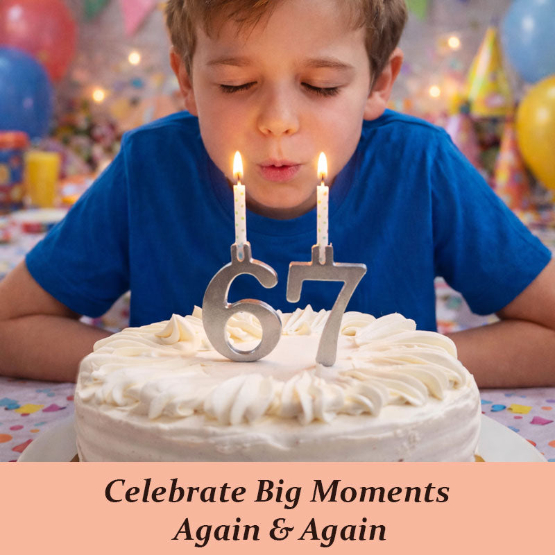 🎂Digital Birthday Cake Candle Holder Set