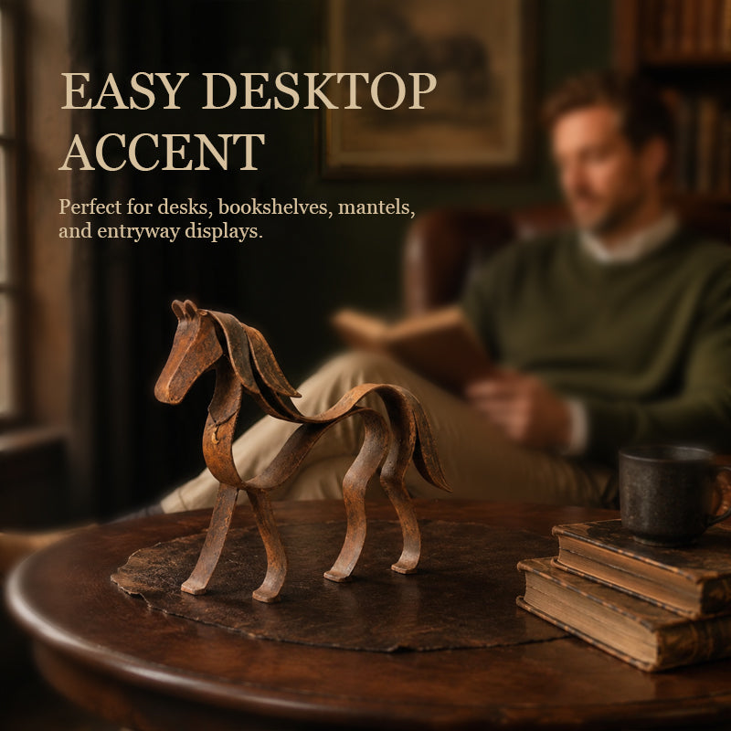 🐎 Artistic Metal Horse Sculpture ✨ Timeless Vintage‑Patina Home Accent
