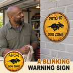 🐕⚠️ Psycho Dog Zone Funny Yard Sign – Cheeky Warning Plaque For Dog Owners!