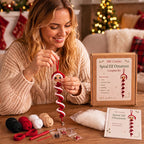 ☃️ Crochet Snowman Spiral Ornament DIY Kit | Complete Beginner-Friendly Set with Soft Yarn, Crochet Hook, Festive Beads, Snowflakes & Step-by-Step Guide 🧶🎄✨
