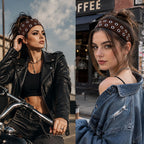 🖤 Punk Rivet Fashion Headband ⚡