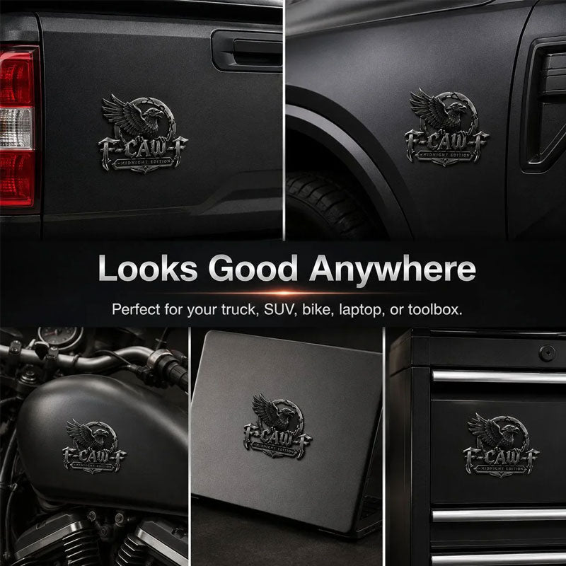 🦅F-CAW-F "Midnight Edition" Metal Emblem - Premium Attitude Decal