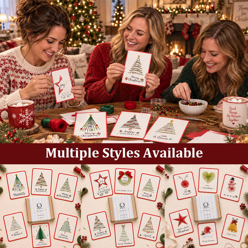 🧵 Cozy Family Christmas Craft Kit, Create Keepsake‑Worthy Handmade Christmas Cards for Gifting