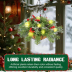🎄Christmas special offer🏆 Artificial Christmas wreath in the form of a hanging basket