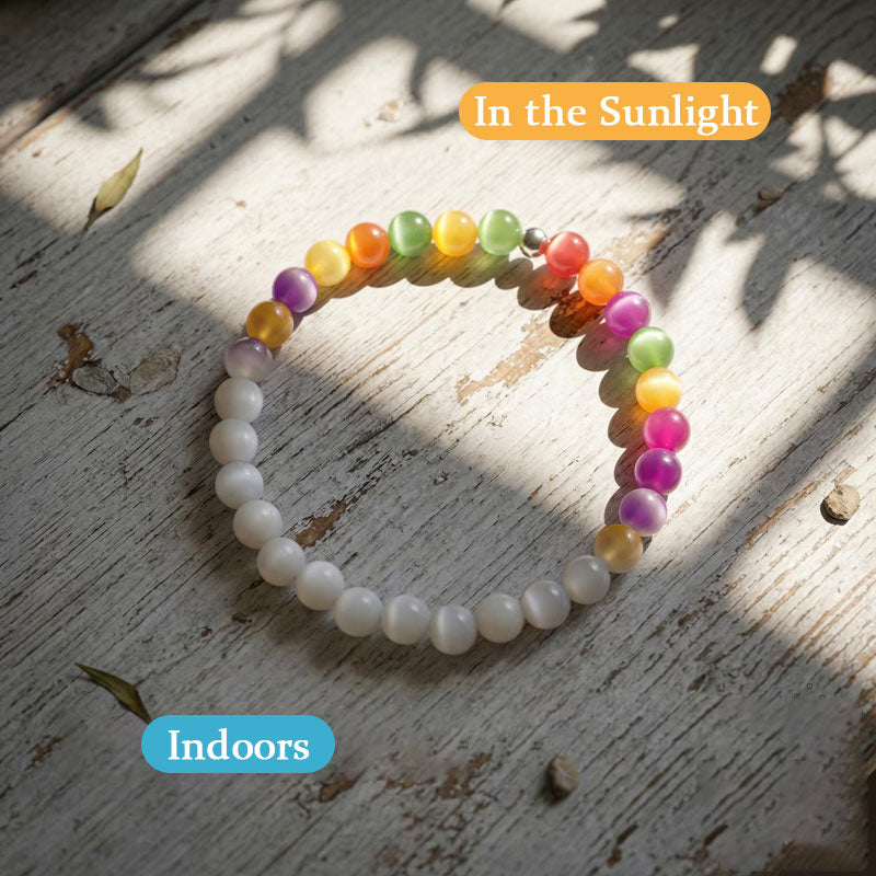🌈 UV Color-Changing Rainbow Beaded Jewelry