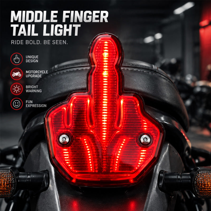 🖕 Middle Finger Rear Light | Cheeky Rebellious Car Vibe