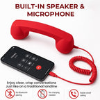 ☎️ Retro Type-C Phone Handset – Vintage Telephone Receiver for Your Smartphone