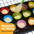 🧁 Reusable Silicone Baking Cups for Home Baking（10PCS）