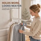 🧺 Space‑Saving Foldable Behind‑Door Hanging Storage Holder