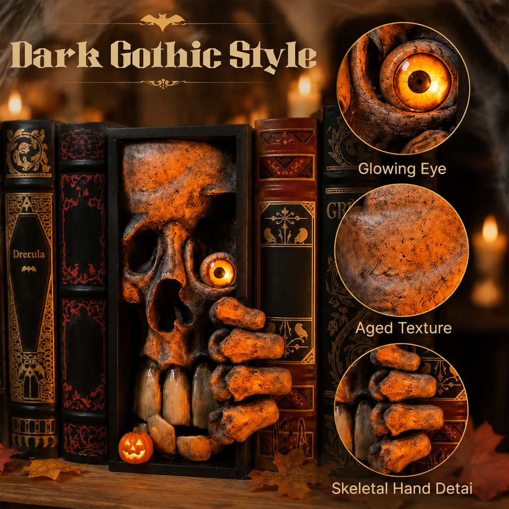 👻 Gothic Devil Bookcase Decor