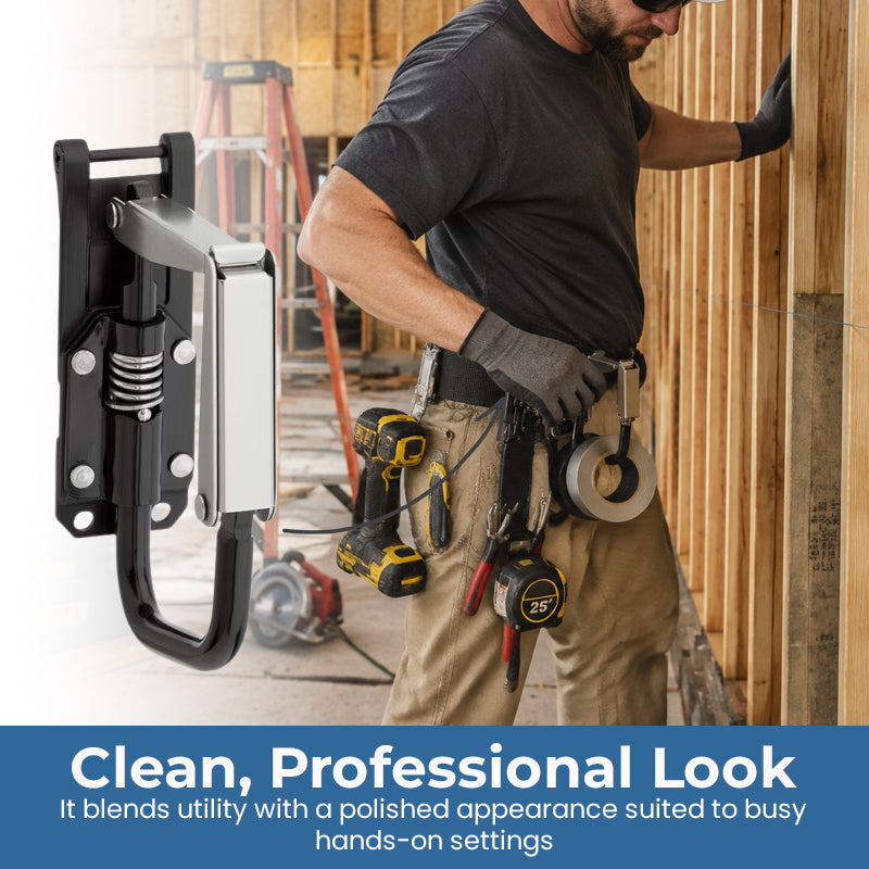 🛠️ Quick‑Lock Belt Tape Holder Heavy‑Duty Work Tool Clip‑On Organizer