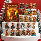 🐮 2026 Highland Cow Advent Calendar | 24‑Day Collectible 3D Figure Christmas Countdown